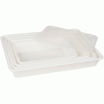LOT DE 2 - BAC RECTANGULAIRE PLAT PEHD 43.5X28.5X8 CM