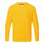 LOT DE 2 - PORTWEST AS22 T-SHIRT MANCHES LONGUES ANTISTATIQUE ESD JAUNE FONCÉ - TAILLE S
