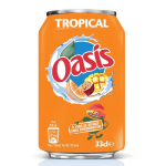 OASIS TROPICAL, EN CANETTE, LOT DE 24 X 33 CL