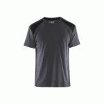 T-SHIRT DE TRAVAIL BICOLORE 100% COTON 3379 - GRIS ET NOIR - L BLAKLADER