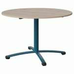 TABLE MALIBU Ø 120 T6 PC STRA ABS ACACIA/BLEU 5025 - MANUTAN EXPERT
