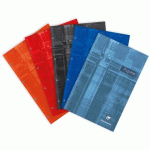 LOT DE 5 - BLOC PUPITRE AGRAFÉ EN-TÊTE A4+ 80 FEUILLES PERFORÉ 4 TROUS DÉTACHABLES LIGNÉ + MARGE COULEUR ALÉATOIRE - ASSORTIS