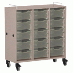 MEUBLE À BACS SHIFT+ LANDSCAPE MÉLA - GRIS TERRE - VERT CLAIR - MANUTAN COLLECTIVITÉS