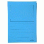 PAQUET DE 100 CHEMISES À FENÊTRE SUPER 160G/M2 - 22X31CM - BLEU VIF