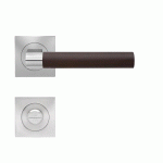 POIGNÉES DE PORTE SUR ROSACES CARRÉES SÉRIE ER 45QLD MADEIRA - SATINÉ -CONDAMNATION KARCHER DESIGN