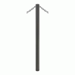 POTELET CARREFOUR Ø60 MM CHAINES 2 ANNEAUX ZINC GRIS PROCITY - PROCITY
