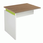 RETOUR SUSPENDU LINÉO 80 X 60 CM 1 PIED PANN.BLANC ENTRETOISE ANIS - SIMMOB