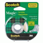 RUBAN ADHESIF INVISIBLE SCOTCH MAGIC TAPE - 19 MM X 15 M - SUR DEVIDOIR PLASTIQUE