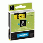RUBAN POLYESTER DYMO D1 S0720580 12 MM JAUNE ÉCRITURE NOIRE