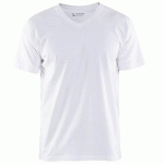 T-SHIRT COL V BLANC TAILLE L - BLAKLADER