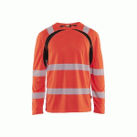 T-SHIRT HAUTE VISIBILITÉ À MANCHES LONGUES 3599 - ROUGE ET NOIR - XS BLAKLADER