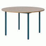 TABLE MALIBU Ø 120 T5 4P STRA ALAISÉ ACACIA/BLEU 5025