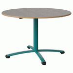 TABLE MALIBU Ø 120 T6 PC STRA ALAISÉ BÉTON F186/BLEU 5018