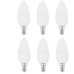 6PCS AMPOULES LED BOUGIES AMPOULES BOUGEOIRS 2700K AC220-240V, E14 470LM 3W BLANC FROID