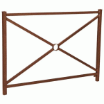 BARRIÈRE ORLÉANS 1.47 M STRUC SIMPLE CROIX - ZINC ASP CORTEN - PROCITY