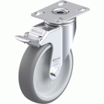 BLICKLE - ROULETTE PIVOTANTE À FREIN Ø 125MM BANDAGE CAOUTCHOUC TPE 120KG - LKPA-TPA 126G-FI