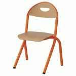 CHAISE MALIBU AST - T2 - ASS/DOS HÊTRE / ALU ORANG 1028 - MANUTAN EXPERT