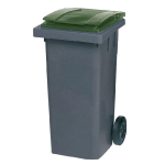 CONTENEUR 2 ROUES SULO 120 L GRIS/ VERT