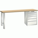 ÉTABLIS BLANC GRIS 2000X700X890 CAP. 800KG ET 6 TIR. 75KG - LISTA