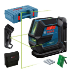 LASER VERT 2 LIGNES 4X1,5V GLL 2-15 G + SUPPORT LB + PINCE DK 10 C EN COFFRET STANDARD - BOSCH - 0601063W02