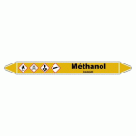 LOT DE 3 - MARQUEUR TUYAUTERIE - MÉTHANOL GAZ VINYLE LAM. - NFX 08-105 150 X 12 MM