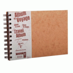 LOT DE 5 - ALBUM DE VOYAGE AGE BAG RELIURE INTÉGRALE A5 PAYSAGE 80 PAGES LIGNÉ 120G + UNI À GRAIN 160G - TABAC