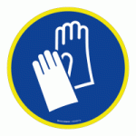 PANNEAU PORT DES GANTS DE PROTECTION OBLIGATOIRE - HAUTE VISIBILITÉ