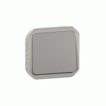 POUSSOIR NO COMPOSABLE AVEC ENJOLIVEUR - ÉTANCHE - GRIS - PLEXO LEGRAND