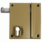 COFFRE MONOPOINT EN APPLIQUE POUR CYLINDRE EUROPÉEN VERTICAL TIRAGE DROITE DORÉ - HERACLES - MX-8827-01