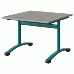 TABLE MALIBU 80X80 T3 DL STRA ABS BÉTON F186/BLEU 5018