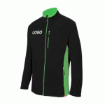 VESTE POLAIRE BICOLORE MIXTE PUBLICITAIRE VELILLA NOIR/VERT - MARQUAGE BRODERIE