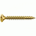 VIS À BOIS - FILETAGE TOTAL PZ2 - 4X15 MM - 1000 PIÈCES - YELLOX SPAX