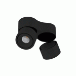 SPOT POUR PLAFOND LED ARCCHIO, 1240 LM, À 2 LAMPES, NOIR