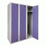 ARMOIRE SÉCHANTE IS 3 COLONNES À CLÉ VIOLET - MANUTAN COLLECTIVITÉS