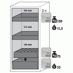 ARMOIRE SÉCURITÉ S-PEGASUS-90 S90.129.060.WDACR GRIS CLAIR - ASECOS