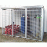 CASIER GRILLAGÉ AVEC TOIT POUR 104 BOUTEILLES DE GAZ