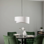 MACO DESIGN SUSPENSION CHLOE, BLANC/OR, ROSACE NOIRE