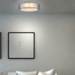 NOWA GMBH PLAFONNIER LED CHLOE AVEC DOUBLE ABAT-JOUR TISSU