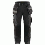 PANTALON DE TRAVAIL ARTISAN STRETCH GRIS FONCÉ/NOIR TAILLE 58 - BLAKLADER