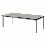TABLE MALIBU 160X80 T1 4P STRA ISOS GRIS 1400/NOIR GRIS 9006