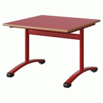 TABLE MALIBU 80X80 T3 DL STRA ALAISÉ ROUGE U321/ROUGE 3020