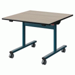 TABLE MALIBU RAB. 80X80 T3 DL ST ANTIB ACACIA/NOIR BLEU 5025