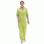 TUNIQUE FEMME VERT ANIS À MANCHES RÉGLABLES, TAILLE 56/58
