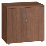 ARMOIRE BASSE BOIS H 74 X L 80 CM NOYER SHINY MÉTAL