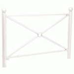 BARRIÈRE PROVINCE SIMPLE CROIX 1.57 M BOULE ZINC BLANC 9010 - PROCITY