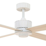 BEACON LIGHTING BEACON VENTILATEUR DE PLAFOND AVEC LUMIÈRE NEWPORT, BLANC/CHÊNE, SILENCIEUX