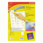 ETIQUETTE ADRESSE LASER 99,1 X 67,7 MM AVERY L7565-25 TRANSPARENTE - POCHETTE DE 200