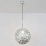 HOLLÄNDER SUSPENSION UTOPISTICO ARGENTÉE Ø 40 CM