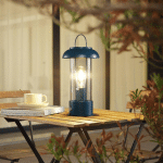LINDBY LAMPE DE TABLE RECHARGEABLE YVETTE, BLEU, IP44, TOUCHDIMMER
