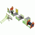 PETIT TRAIN COMPLET(VERSION TOBOGGAN) FIXATION PLATINES - MANUTAN COLLECTIVITÉS